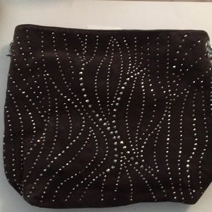 Brown and Silver Rhinestone Shoulder Bag